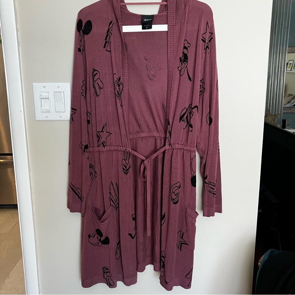 torrid Mauve Pink Mickey Print Long Cardigan